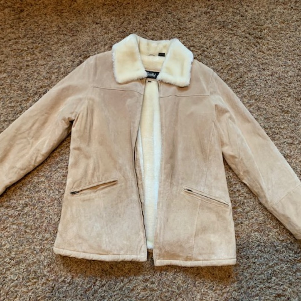 Excelled Collection Leather Winter Coat